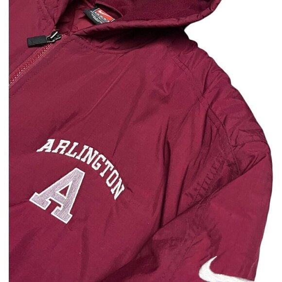 Nike ARLINGTON University Red Long Wonter Parka Coat College Football Jacket L - Picture 3 of 5